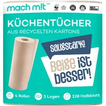 mach mit wepa Küchenrolle 3-lagig 4 x 128 Blatt