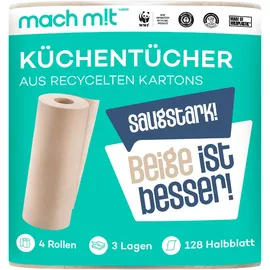 mach mit wepa Küchenrolle 3-lagig 4 x 128 Blatt