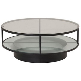 VCM Falsterbo Couchtisch mit Ablage Ø100 cm Glas.