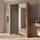 beautysofa Schwebetürenschrank Donatello 120 x 204,5 x 60 cm Eiche/Schwarz