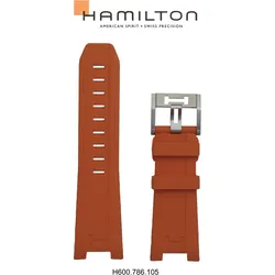 Hamilton - Khaki Navy Band-set Kautschuk-orange H691.786.105 - orange