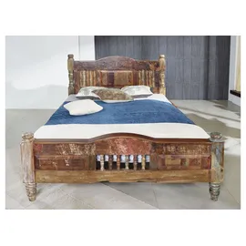 Massivmoebel24 Bett Altholz 180x200x100 mehrfarbig lackiert Fable 13