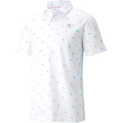 PUMA AP Dancing Umbrellas Golf Poloshirt Herren bright white/algiers blue XL