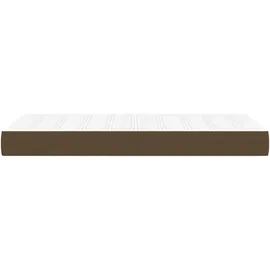 vidaXL Taschenfederkernmatratze Dunkelbraun 100x200x20 cm Stoff