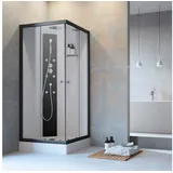 Geo A-FDMES Komplettdusche 90 x 90 cm schwarz