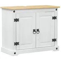 vidaXL Waschbeckenunterschrank mit Regal mit Tür Weiß 73 x 33 x 60 cm