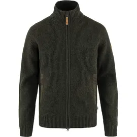 Fjällräven Övik Zip Cardigan Knit Dunkeloliv S
