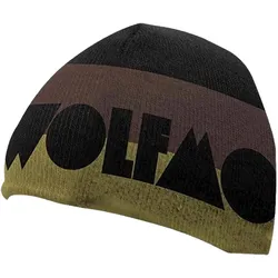 Wolfmother Beanie kuschelige Mütze stylische Strick-Beanie Fan-Artikel KC109932WLM Schwarz/Grau/Gelb - 