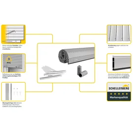 Schellenberg Rollladenpanzer komplett Set für System Mini 100 x 120 cm grau