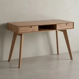 KADIMA DESIGN Schreibtisch 120x55x77 cm Eiche Dekor mit Stauraum, Design Bürotisch Skandinavisch mit Schubladen, HomeOffice Laptoptisch Computertisch Arbeitszimmer