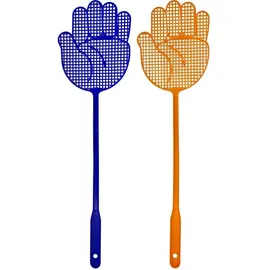 jean products Fliegenklatsche Hand 2er Set orange/ blau