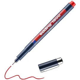edding 1800 Fineliner rot 0,5 mm, 1 St.