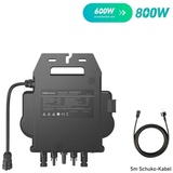 Anker Solaranlage SOLIX MI80 800W Mikro-Wechselrichter Integrierte WLAN- und Bluetooth, (1 Set, mit 5M Schuko-Kabel), für Balkonkraftwerk