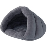 Beskie Haustier-Zelt, Höhlenbett für kleine, mittelgroße Katzen, Hunde, Haustiere, Schlafsack, dickes Fleece, warm, Hausschuhe, Hundebett, Kuschelhaus, Loch, Iglu-Nest, gemütliches Dreiecksbett für