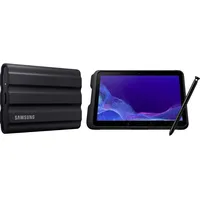 Samsung Externe SSD 2TB Portable T7 Shield + Galaxy Tab Active4 Pro, Schwarz, (MU-PE2T0S/EU + SM-T63