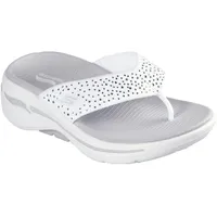 Skechers Damen Flip-Flop, Weiss/opulenter Garten, 39 EU - 39 EU