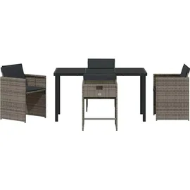 vidaXL Garten Essgruppe 5-tlg. Grau