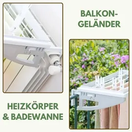 GarPet Heizungstrockner Heizkörper Badewanne Balkon Wäsche Trockner inkl Wäscheklammern