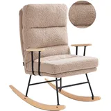 Schaukelsessel ESKELIN Bouclé Beige