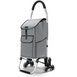 VOUNOT Einkaufstrolley Grau 58L