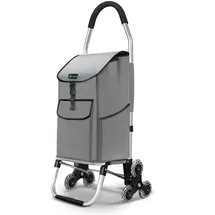 VOUNOT Einkaufstrolley Grau 58L