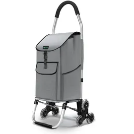 VOUNOT Einkaufstrolley Grau 58L