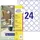 Avery Zweckform Universaletiketten L3415-10 Weiß 40,0 x 40,0 mm 10 Blatt 240 St.
