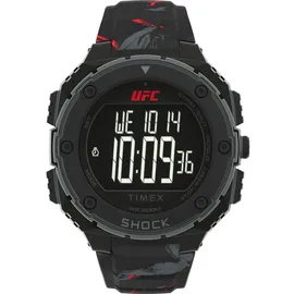 Timex UFC Strength Shock XL 50mm Herren-Armbanduhr aus schwarzem Kunstharz TW2V85100