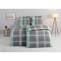 Tom Tailor Ole Renforcé grau/mint 135 x 200 cm + 80 x 80 cm
