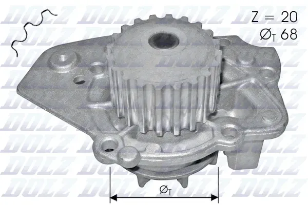 DOLZ Wasserpumpe n206 für ROVER Peugeot Citroën