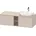 Waschtischunterschrank 140x55cm 2 A 1 Pl B R g pol/Taupe ma