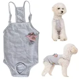 Hundewindeln Wiederverwendbar für Hündinnen – Waschbare Damenbinden Höschen – Anti-Rüden Schutzhose & Sicherheitshöschen für Hündinnen – Verstellbare Öko-Windelhose (Grau M)