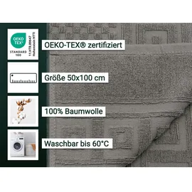 ZOLLNER Handtuchset 50 x 100 cm grau 4-tlg.