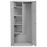 Gürkan Putzmittelschrank 104527 lichtgrau 80,0 x 50,0 x 180,0 cm, aufgebaut