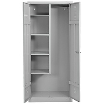 Gürkan Putzmittelschrank 104527 lichtgrau 80,0 x 50,0 x 180,0 cm, aufgebaut