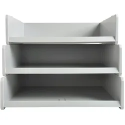 Exacompta 13040D 6x Sortierablage 300 x 380 x 100 mm, ideal für Ihre Organisation in Büro - lichtgrau