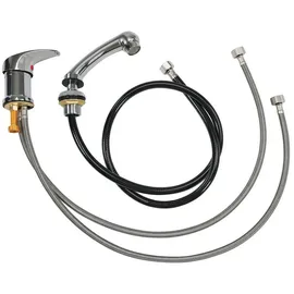 Barberpub Mischbatterie Und Handbrause Wasserhahn Für Friseurwaschbecken, Friseurarmatur Mit Waschbecken 8611 8675 8010 8670 8692 8620 8679,wh8005bk (silber)