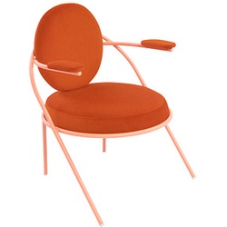 meet powered by PAPERFLOW Sessel SATURNE rost rosa Kunstleder