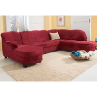 Home Affaire Wohnlandschaft HOME AFFAIRE "Camelita, viel Platz, bequem und zeitlos, Breite 289cm, U-Form", rot (bordeaux), B:289cm H:86cm T:81cm, Sofas, Wohnlandschaft, wahlweise mit Bettfunktion