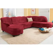 Home Affaire Wohnlandschaft HOME AFFAIRE "Camelita, viel Platz, bequem und zeitlos, Breite 289cm, U-Form", rot (bordeaux), B:289cm H:86cm T:81cm, Sofas, Wohnlandschaft, wahlweise mit Bettfunktion