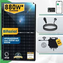 epp solar Balkonkraftwerk Komplettset 880W Bifazial Growatt NEO Wechselrichter 800W PV