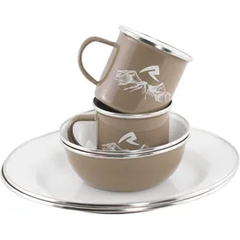 Robens Tongass Single Enamel Geschirrset - Khaki - One Size