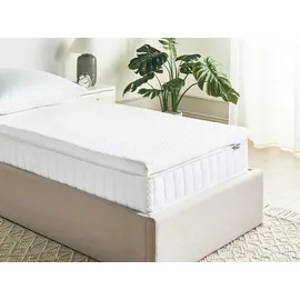 Beliani Latex-Matratzentopper 90 x 200 cm Weiß