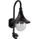 LINDBY Außenwandleuchte Daphne schwarz, mit Sensor