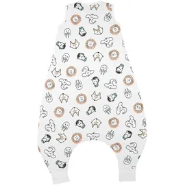 Meyco Schlafsack-Overall Animal 80 cm, Weiß
