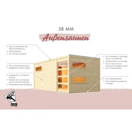 Karibu Hygge mit Vorraum ohne Ofen terragrau