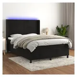 vidaXL Boxspringbett 140 x 200 cm Schwarz