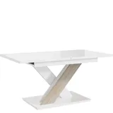 MEBLINI Esstisch Ausziehbar - Esszimmertisch Modern - Küchentisch - Säulentisch - Ausziehtisch - Dining Table - Esszimmertische - 140-180x80x75cm... - Weiß