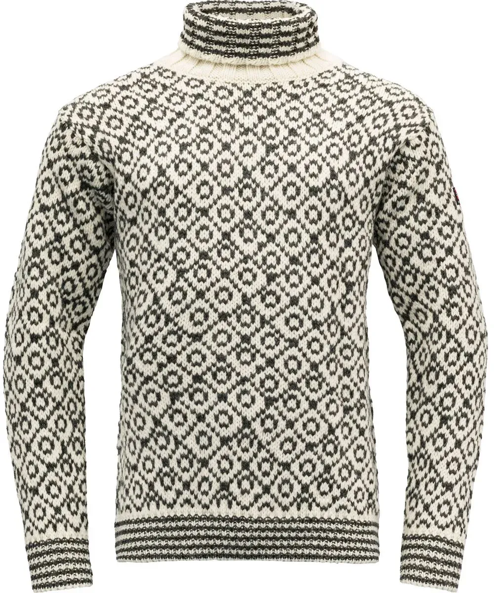 Devold of Norway Svalbard Wool High Neck offwhite/anth. (020A) L