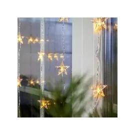 Star Trading Lichtervorhang Kunststoff 120 x 90 cm Warmweiß